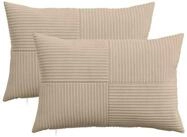 vidaXL Kissenbezug Kissenbezug 2 pcs ALMELO Taupe 50 x 70 cm Cord, (2 St&uuml;ck)