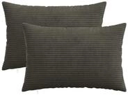 vidaXL Kissenbez&uuml;ge vidaXL Kissenbezug 2 pcs HEERLEN Anthrazit 40 x 60 cm Cord