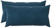 vidaXL Kissenbezug Kissenbezug 2 pcs HEERLEN Blau 40 x 70 cm Samt, (2 St&uuml;ck)