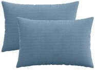 vidaXL Kissenbez&uuml;ge vidaXL Kissenbezug 2 pcs HEERLEN Blau 50 x 75 cm Cord