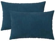 vidaXL Kissenbezug Kissenbezug 2 pcs HEERLEN Blau 50 x 75 cm Samt, (2 St&uuml;ck)