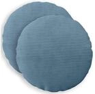 vidaXL Kissenbez&uuml;ge vidaXL Kissenbezug 2 pcs HEERLEN Blau &Oslash; 50 cm Cord