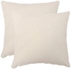 vidaXL Kissenbez&uuml;ge vidaXL Kissenbezug 2 pcs HEERLEN Creme 45 x 45 cm Boucl&eacute;