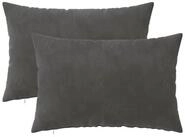 vidaXL Kissenbezug Kissenbezug 2 pcs HEERLEN Dunkelgrau 50 x 70 cm Samt, (2...