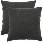 vidaXL Kissenbez&uuml;ge vidaXL Kissenbezug 2 pcs HEERLEN Dunkelgrau 60 x 60 cm...