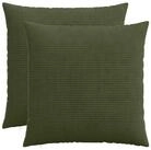 vidaXL Kissenbezug Kissenbezug 2 pcs HEERLEN Gr&uuml;n 60 x 60 cm Cord, (2 St&uuml;ck)