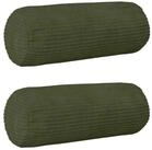 vidaXL Kissenbezug Kissenbezug 2 pcs HEERLEN Gr&uuml;n &Oslash; 15 x 40 cm Cord, (2...