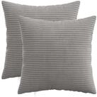 vidaXL Kissenbez&uuml;ge vidaXL Kissenbezug 2 pcs HEERLEN Hellgrau 50 x 50 cm Cord