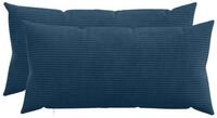 vidaXL Kissenbez&uuml;ge vidaXL Kissenbezug 2 pcs HEERLEN Marineblau 40 x 70 cm Cord