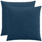 vidaXL Kissenbez&uuml;ge vidaXL Kissenbezug 2 pcs HEERLEN Marineblau 65 x 65 cm Cord