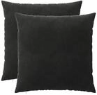 vidaXL Kissenbezug Kissenbezug 2 pcs HEERLEN Schwarz 65 x 65 cm Samt, (2 St&uuml;ck)