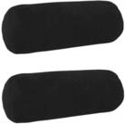 vidaXL Kissenbezug Kissenbezug 2 pcs HEERLEN Schwarz &Oslash; 15 x 40 cm Samt, (2...