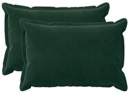 vidaXL Kissenbezug Kissenbezug 2 pcs HOUTEN Dunkelgr&uuml;n 50 x 75 cm Samt, (2...