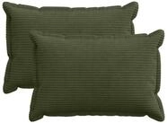 vidaXL Kissenbez&uuml;ge vidaXL Kissenbezug 2 stk. HOUTEN Gr&uuml;n 50 x 80 cm Cord