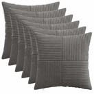 vidaXL Kissenbez&uuml;ge vidaXL Kissenbezug 6 pcs ALMELO Dunkelgrau 50 x 50 cm Cord