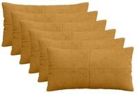 vidaXL Kissenbezug Kissenbezug 6 pcs ALMELO Gelb 40 x 80 cm Cord, (6 St&uuml;ck)