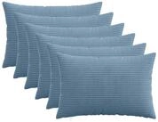 vidaXL Kissenbez&uuml;ge vidaXL Kissenbezug 6 pcs HEERLEN Blau 50 x 70 cm Cord