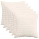 vidaXL Kissenbez&uuml;ge vidaXL Kissenbezug 6 pcs HEERLEN Creme 40 x 40 cm Cord