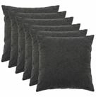 vidaXL Kissenbez&uuml;ge vidaXL Kissenbezug 6 pcs HEERLEN Dunkelgrau 60 x 60 cm...
