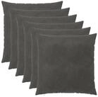 vidaXL Kissenbezug Kissenbezug 6 pcs HEERLEN Dunkelgrau 60 x 60 cm Samt, (6...