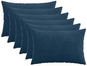 vidaXL Kissenbezug Kissenbezug 6 pcs HEERLEN Marineblau 50 x 75 cm Cord, (6...