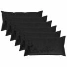 vidaXL Kissenbez&uuml;ge vidaXL Kissenbezug 6 pcs HEERLEN Schwarz 40 x 70 cm Flanell