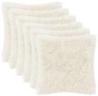 vidaXL Kissenbezug Kissenbezug 6 pcs HEERLEN Wei&szlig; 35 x 35 cm PV Fleece, (6...