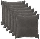 vidaXL Kissenbezug Kissenbezug 6 pcs HOUTEN Dunkelgrau 80 x 80 cm Samt, (6...