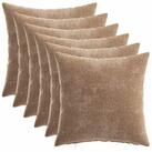 vidaXL Kissenbezug Kissenbezug 6 stk. HEERLEN Braun 40 x 40 cm Chenille-Stoff,...