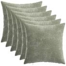 vidaXL Kissenbezug Kissenbezug 6 stk. HEERLEN Gr&uuml;n 40 x 40 cm Chenille-Stoff,...