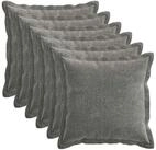vidaXL Kissenbezug Kissenbezug 6 stk. HOUTEN Dunkelgrau 50 x 50 cm...