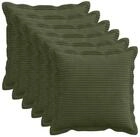 vidaXL Kissenbez&uuml;ge vidaXL Kissenbezug 6 stk. HOUTEN Gr&uuml;n 45 x 45 cm Cord