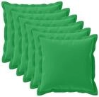 vidaXL Kissenbezug Kissenbezug 6 stk. HOUTEN Gr&uuml;n 80 x 80 cm Polyester, (6...