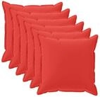vidaXL Kissenbezug Kissenbezug 6 stk. HOUTEN Rot 45 x 45 cm Polyester, (6...