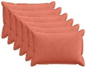 vidaXL Kissenbez&uuml;ge vidaXL Kissenbezug 6 stk. HOUTEN Rot-Orange 50 x 80 cm Cord
