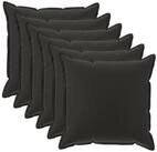 vidaXL Kissenbezug Kissenbezug 6 stk. HOUTEN Schwarz 30 x 30 cm Polyester, (6...