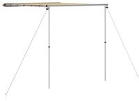 vidaXL Kuppelzelt Wohnwagen-Markise 2,4x2,5x2,15 m Beige, (1 tlg)