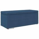 vidaXL Barhocker Hocker Blau 101 x 41 x 40 cm Stoff und Pressholz (1 St)