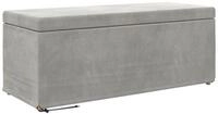 vidaXL Barhocker Hocker Hellgrau 101 x 41 x 40 cm Samt und Engineering Holz (1...