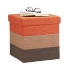 relaxdays Sitzhocker Gepolsterter Hocker mit bunten Streifen (1 St), C