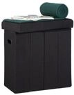 relaxdays Sitzhocker Faltbarer Sitzhocker, schwarz