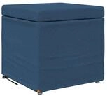 vidaXL Barhocker Hocker Blau 41 x 41 x 40 cm Stoff und Pressholz (1 St)