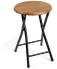 Spetebo Hocker Universal Metall Klapphocker rund schwarz - 47 x &Oslash; 30 cm...