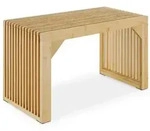 tectake Sitzhocker Sitzbank, Lamellenoptik, 73 x 35 x 43 cm braun 73,00 cm x...