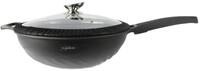 Platinum Wok WOK Pfanne 32cm Induktion Aluguss mit Deckel Antihaft Bratpfanne...
