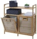 MCW W&auml;scheschrank MCW-N83-R2 Zwei Klappf&auml;cher f&uuml;r W&auml;schek&ouml;rbe