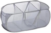 LuxusKollektion W&auml;schetonne W&auml;schekorb Faltbar PopUp 36x36x80cm Camping Grau 1