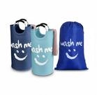 LuxusKollektion W&auml;schesack W&auml;scheset 2x95L+125L faltbar Alugriffe Oxford blau