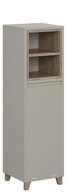 Vicco Midischrank Elnor, Greige/Eiche/Greige, 30 x 105.2 cm mit ausklappbarem