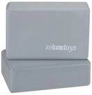 relaxdays Yogablock 10x Yogablock im, grau, (2-tlg)